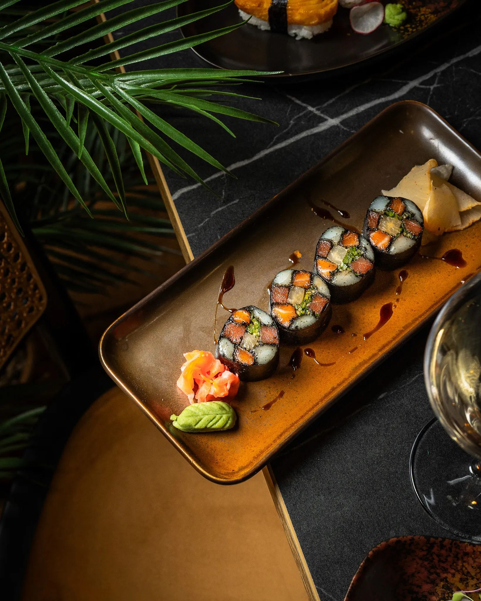 Trio Fish Mosaic Sushi Roll
